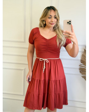 Vestido Feminino Midi em Viscolycra com Forro | Moda Evangelica